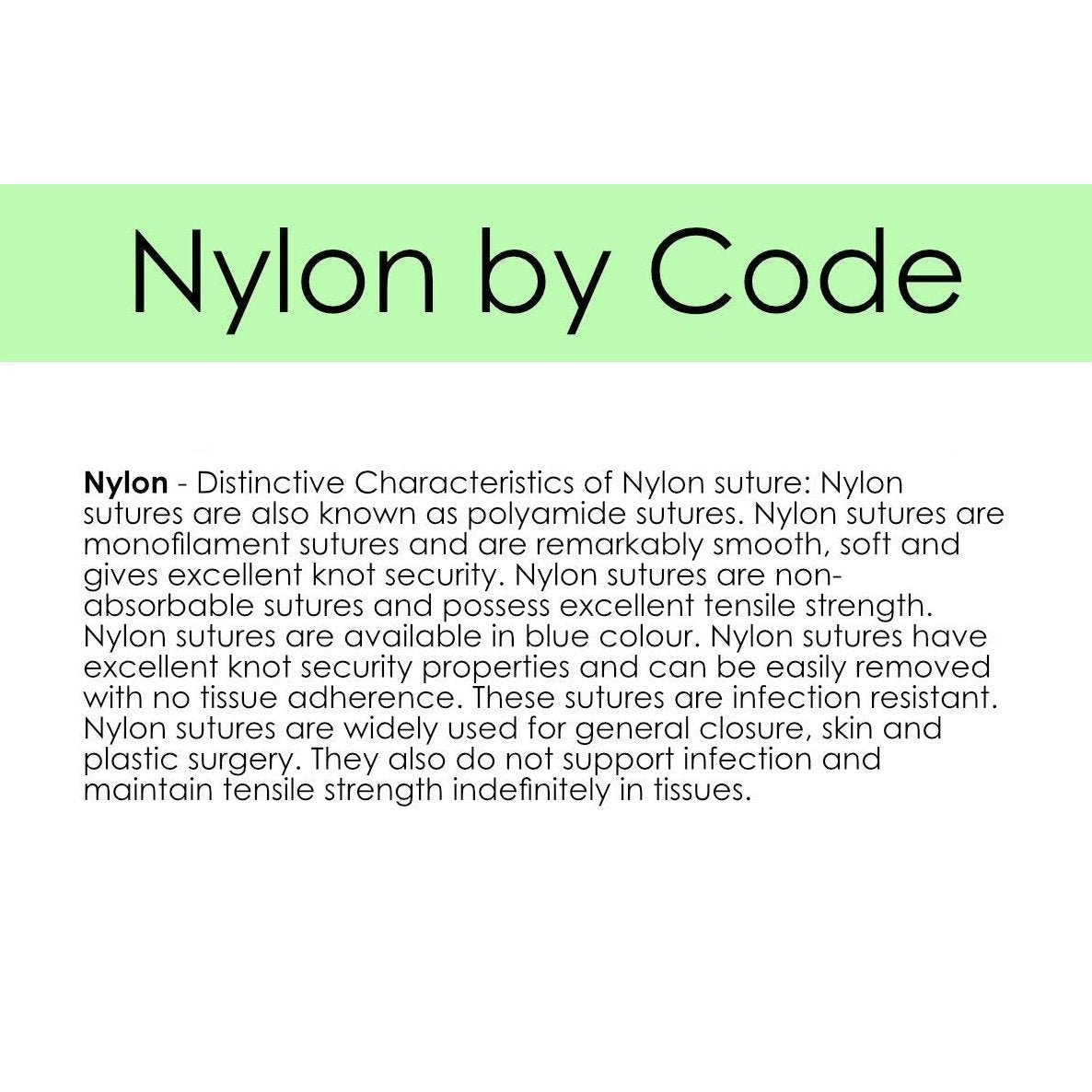 Scimitar Nylon Sutures – Non-Absorbable Monofilament