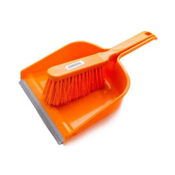 ARROW DUSTPAN & BRUSH SET – PLASTIC WHITE, BLUE, GREEN, RED, YELLOW, BLACK, GREY AND ORANGE - Image 7