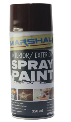 Spray Paint Dark Brown 350ml Marshal