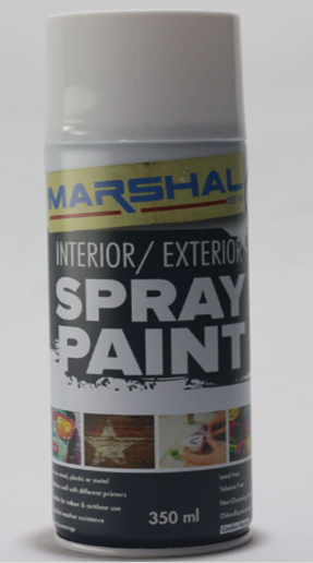 Spray Paint Matt White 350ml Marshal