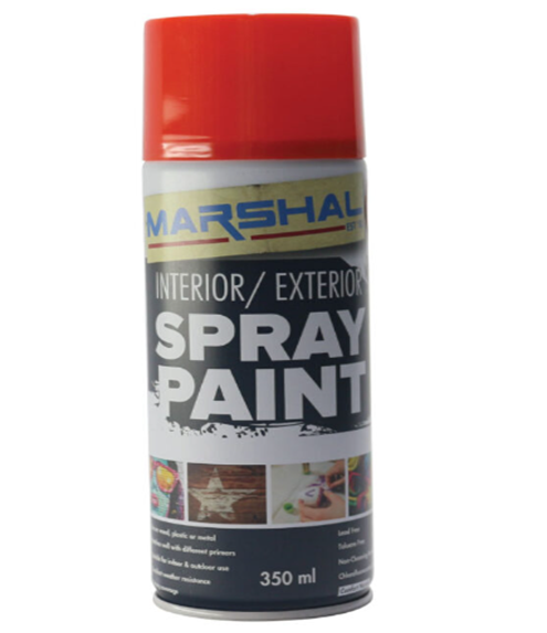 Spray Paint Fire Red 350ml Marshal