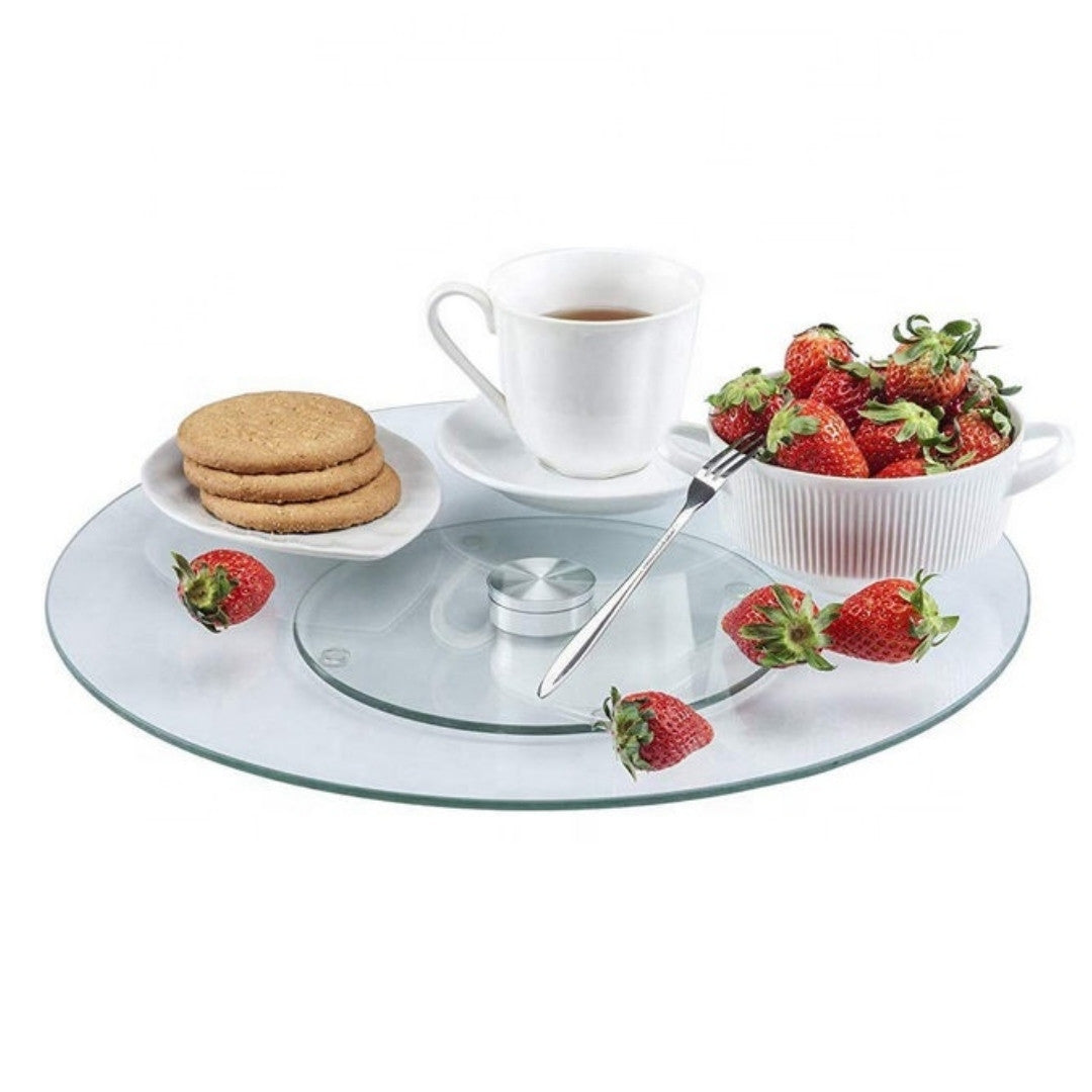 Lazy Susan Turntable - 32cm Tempered Glass - Image 4
