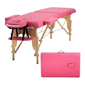 Foldable Spa Massage Bed with Wooden Frame
