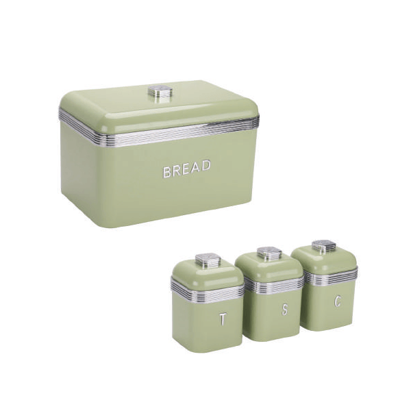Bread Bin & Canister Set - Retro Series - Image 2