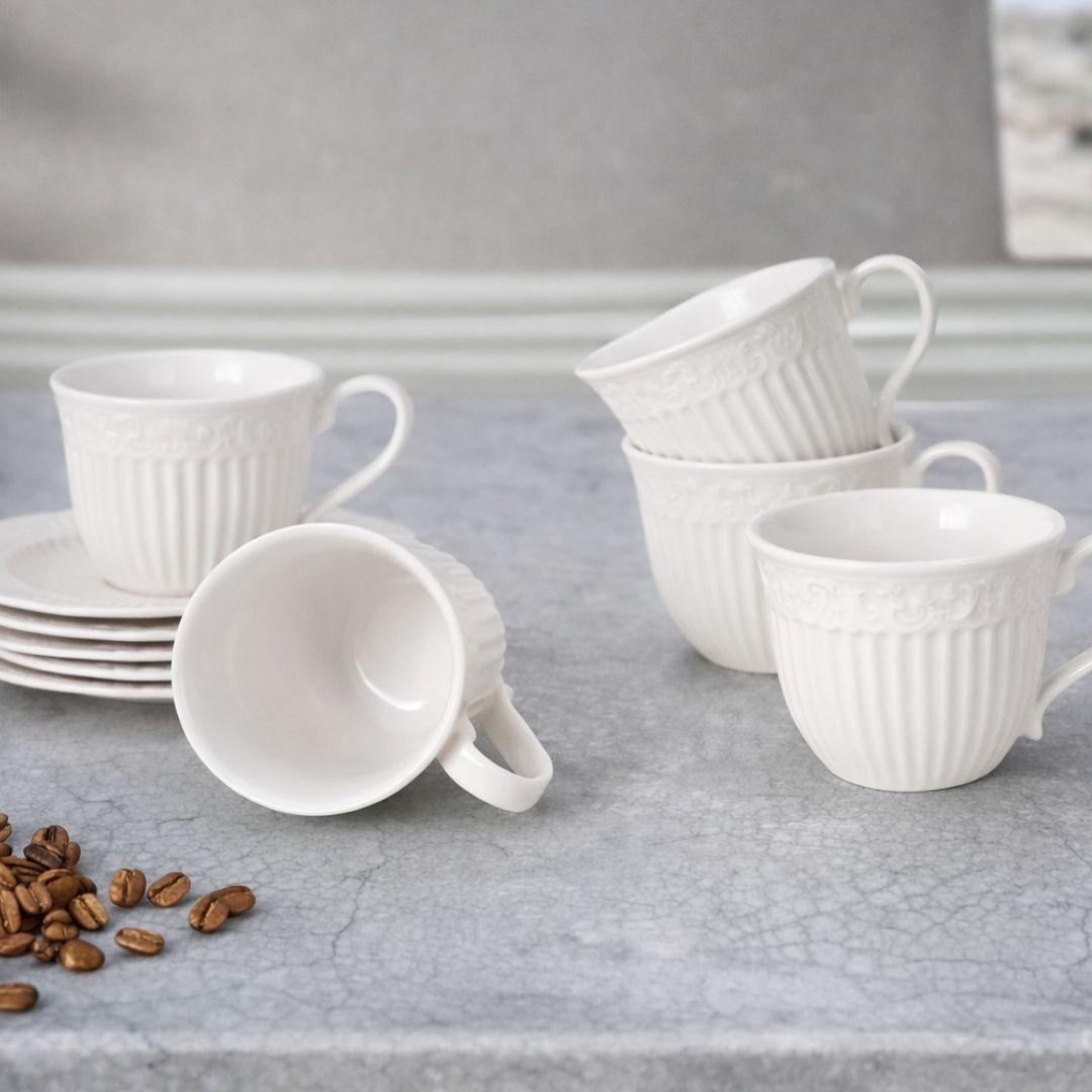 Bridgerton Vintage Tea Cup & Saucer Set – 6 Piece - Image 2