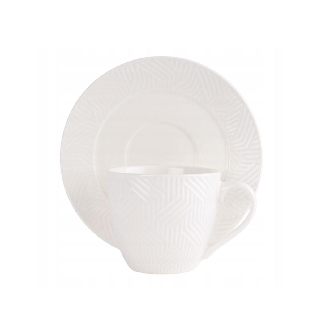 Aztec Cup & Saucer Set – 6 Piece - Image 2