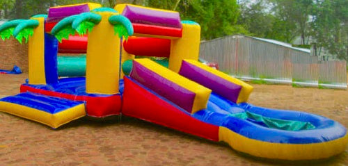 Jumping Castle - Palm with Slide + Pond - Image 2