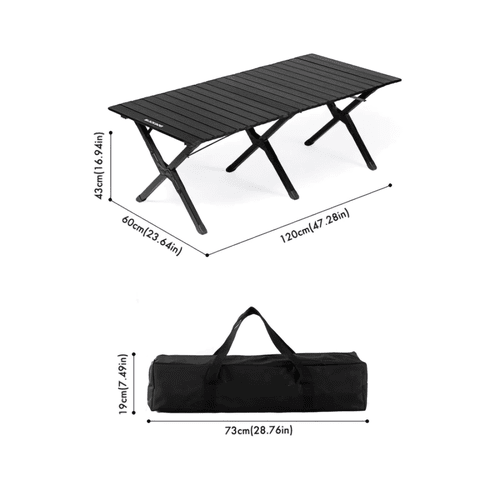 Outdoor Folding Table - Roller Top 1.2m - Image 2