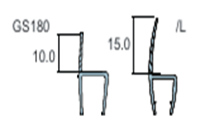 Shower seals Polycarbonate glass seals 180deg HARD LIP 10mm 3M, 180deg HARD LIP 8mm 2.5M