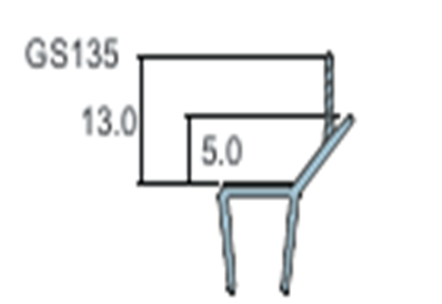 Shower seals Polycarbonate glass seals 135deg 10mm 3M,135deg 12mm 3M and SEAL135deg 8mm 2.5M