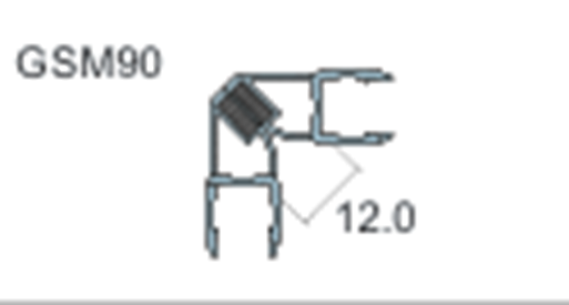 Shower seals Polycarbonate glass seals MAGNETIC GLASS SEAL 90/180deg 10mm 2.7M ,90/180deg 8mm 2.5M