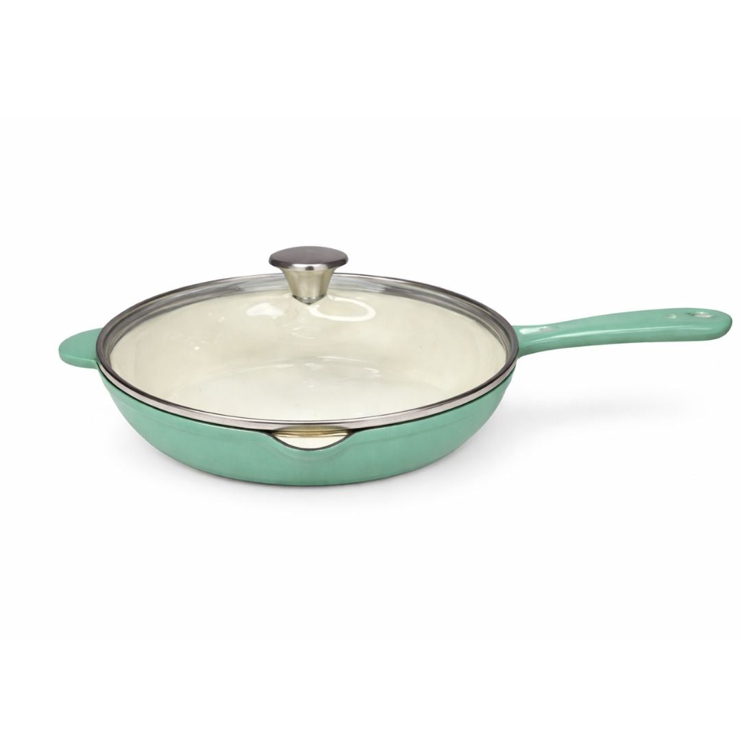 Cast Iron Frypan with Glass Lid - 27cm - Image 3