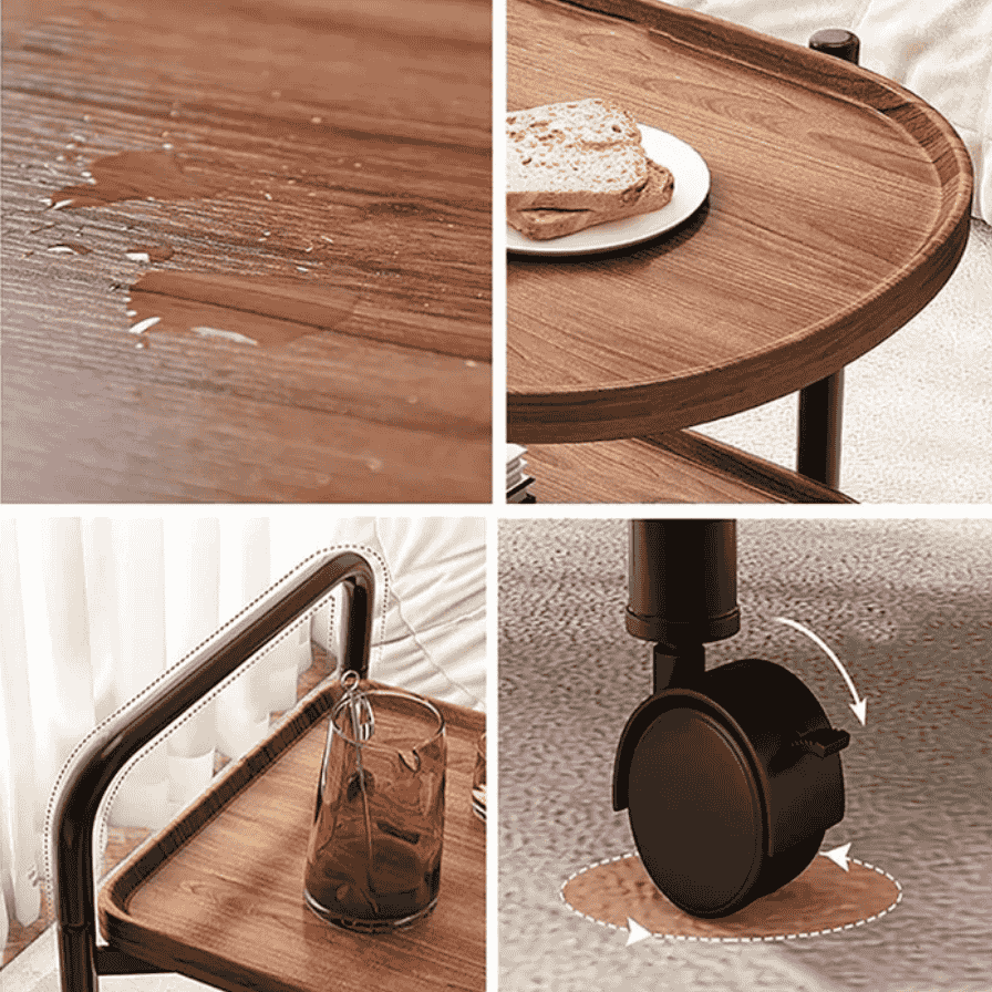 Elegant Wooden Server Trolley - Image 7