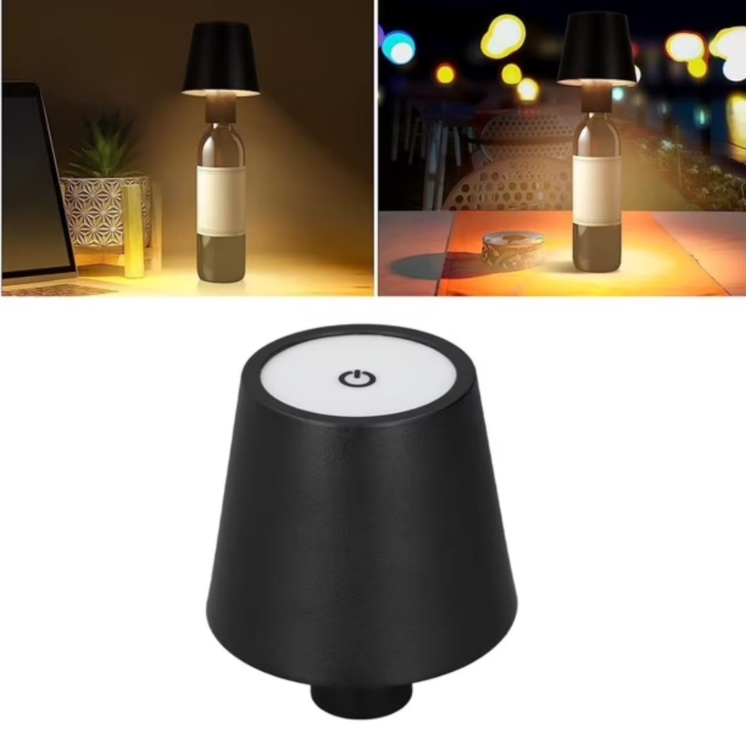 Rechargeable Bottle Lamp LED - Black - Image 3
