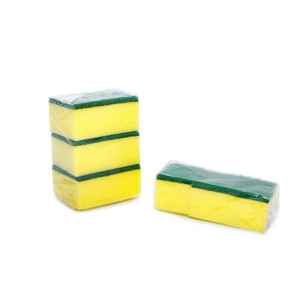 SPONGE SCOURERS LARGE (110mm X 80mm) AND SMALL (75MM X 55MM) – SOLD IN PACKS OF 3
