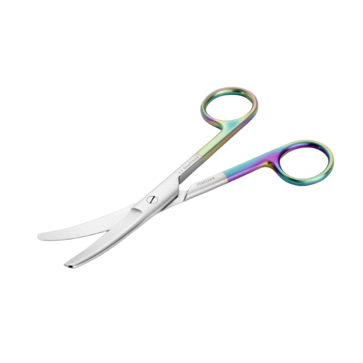 Standard Operating Scissors - 130mm - Curved - Coloured Handles