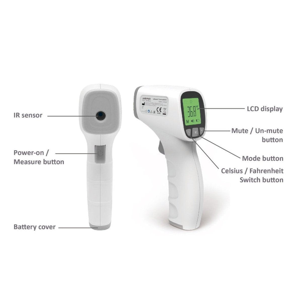 Infrared Non-Contact Thermometer Jumper JPD-FR202