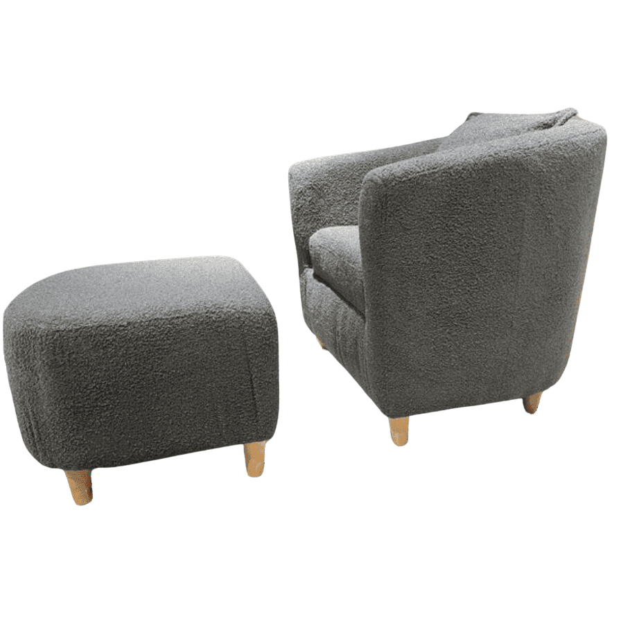Prince Tub Chair and Ottoman Set - Image 3