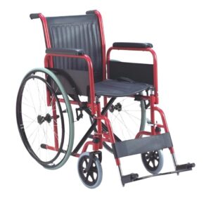 Lightweight Steel Wheelchair - Detachable Arm & Footrest
